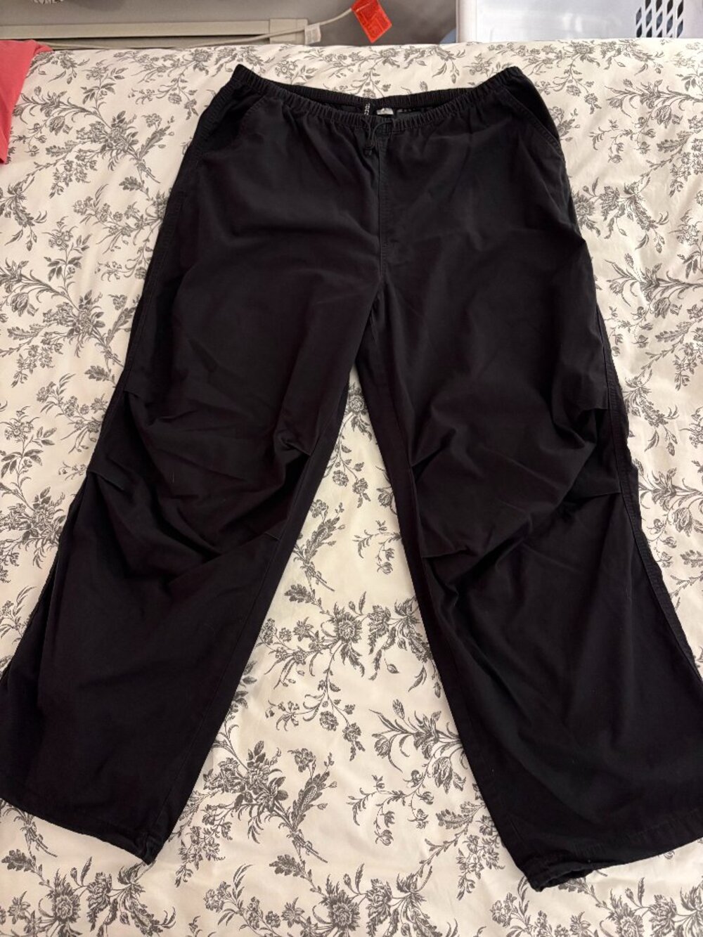 Black adjustable cargo pants by Divided, women's M